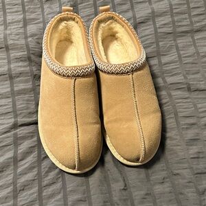 Cozy Tan Suede Slip Ons
